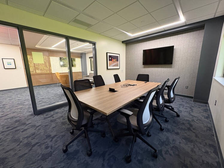 ASH 1202 conference room looking into waiting room